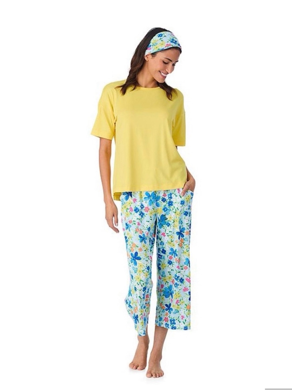 Cuddl Duds Capri pajama set with headband, XL, NWT